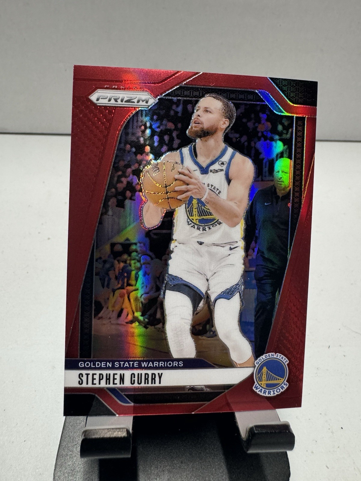 2024-25 Panini Prizm Stephen Curry #134 Red Prizm /299 Warriors
