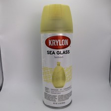 KRYLON Sea Glass LEMON Yellow Semi Translucent Frosted Finish Spray Paint 12 Oz