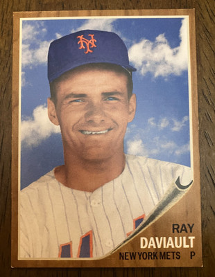 NEW YORK METS: Ray Daviault Custom Modern 1962 Style Art Card