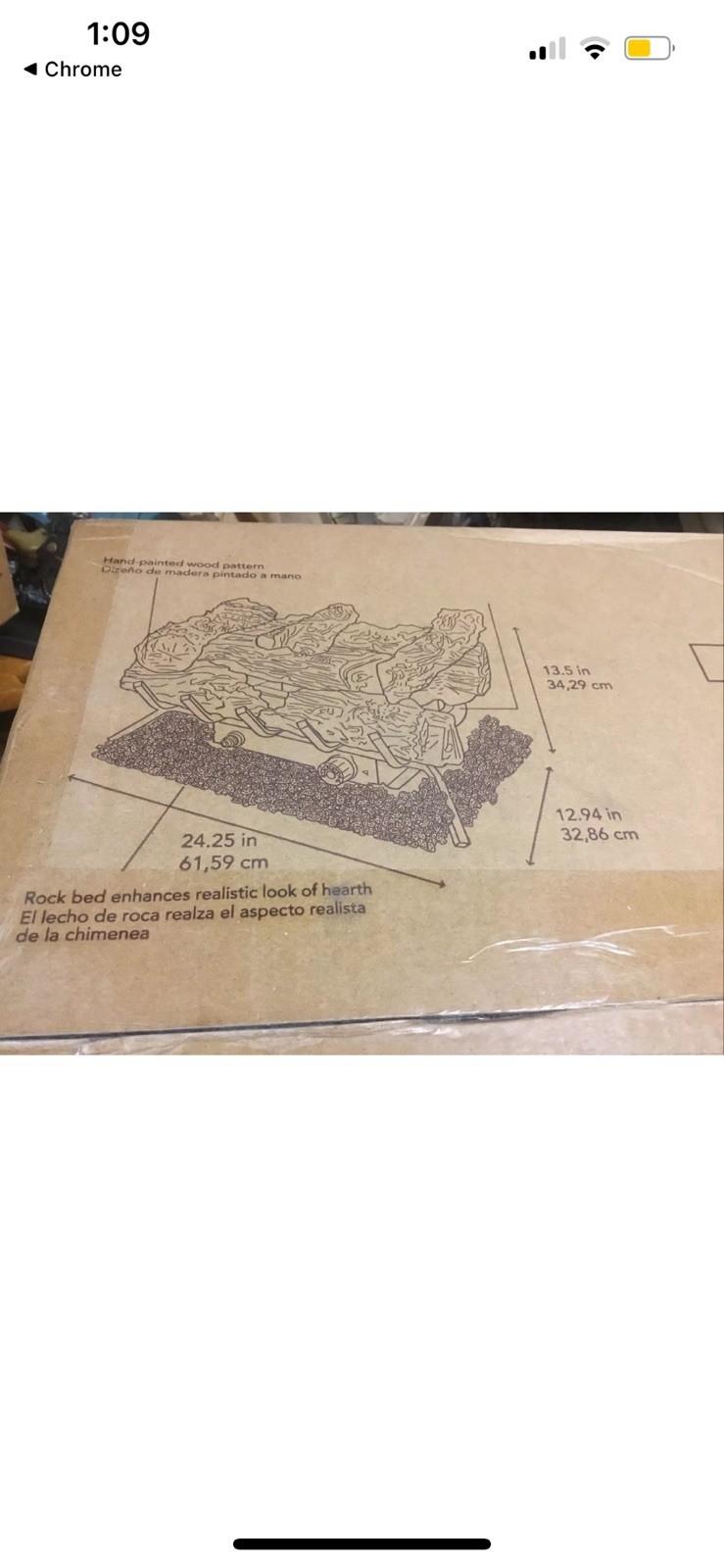 Allen + Roth 30000-BTU Natural Gas or Propane Log Set Rustic Oak Vent Free New