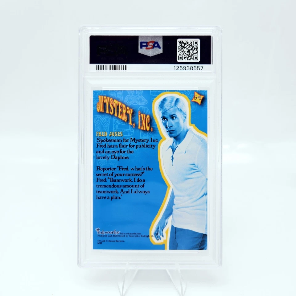 2002 Scooby Doo Fred Jones #54 PSA 6 Freddie Prinze Jr Inkworks - Image 2 of 2