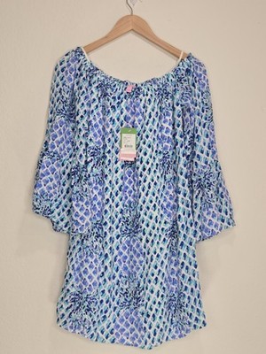 Lilly Pulitzer Nevie Toe In Off The Shoulder Dress  Pineapple Size S Womens NEW