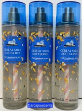 Bath  Body Works Cereal Milk Soft Serve MILK BAR Fine Fragrance Mist 8 oz x 3