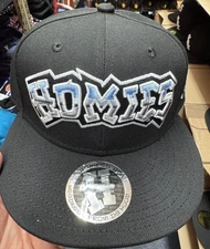 Homies 9Fifty Style SnapBack Hat Black OG Homie Light Blue Letters