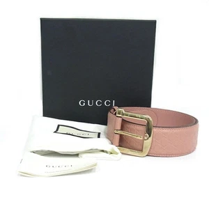 GUCCI Authentique Ceinture Motif GG Micro Guccisima Cuir Marque Luxe Largcm