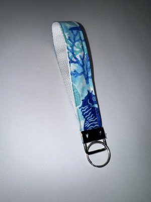Ocean Life Wristlet KEY FOB WRIST LANYARD Seahorse Keychain