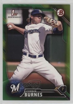 2016 Bowman Draft Draft Picks Green 24/99 Corbin Burnes #BD-89 8sr