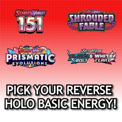 Pokemon Scarlet & Violet Era - Choose Your Reverse Holo Basic Energy! - NM