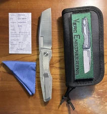 Brand New Vero Engineering Axon Black Micarta M390 Steel Satin Second Run Raw