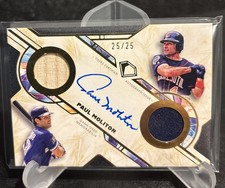 Paul Molitor 2025 Topps Diamond Icons Dual Team Relic Auto /25 - Twins/Blue Jays