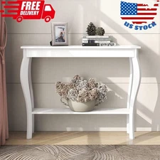 Narrow Console Table, Chic Accent Sofa Table, Entryway Table, White