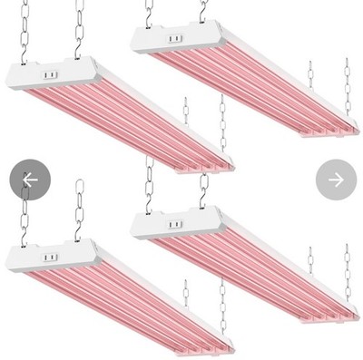 Sunco 4 Pack Grow Lights for Indoor Plants LED, 4FT Grow Light for Greenhouse...