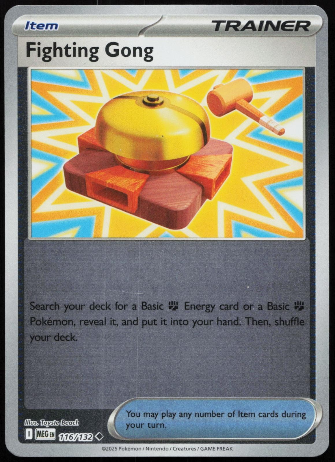 Fighting Gong 187/217 Uncommon Ascended Heroes Pokemon Reverse Holo NM