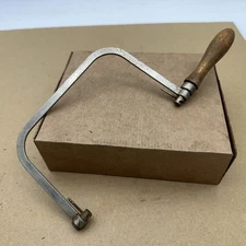 Vintage Trojan AS & Co Coping Saw Wood Handle Made in USA Adjustable Blade Tool