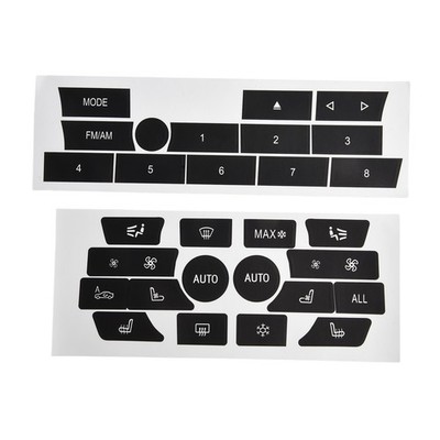 AC and Radio Button Repair Decal Sticker for BMW 7 Series F02 Pack of Two