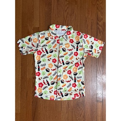 Official SF Giants 2023 Hawaiian Aloha Foodie Shirt Day Coca-Cola Zero, Men s M