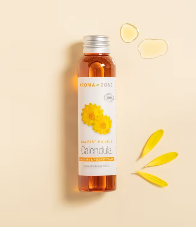 Huile de Calendula BIO Aroma-Zone 100ml peaux sensibles sèches irritées