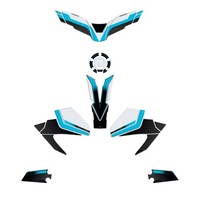 Kit Tank Full 3D Aufkleber Motorrad Kompatibel Yamaha MT-09 2024-2026 Ice Storm