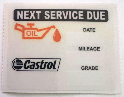 #ad 50 CASTROL LOGO STATIC CLING OIL CHANGE REMINDER STICKERS DECALS FREE S H $9.99