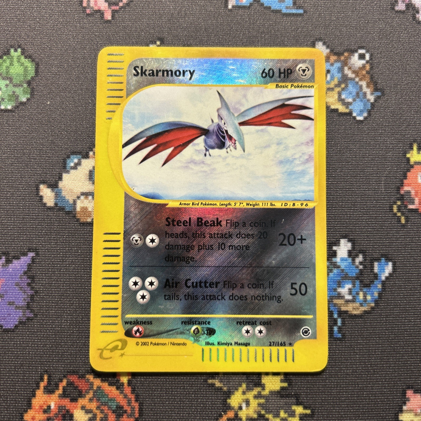 Skarmory 27/165 Reverse Holo NM/LP -Vintage Holo Pokemon Card- Expedition (2z)