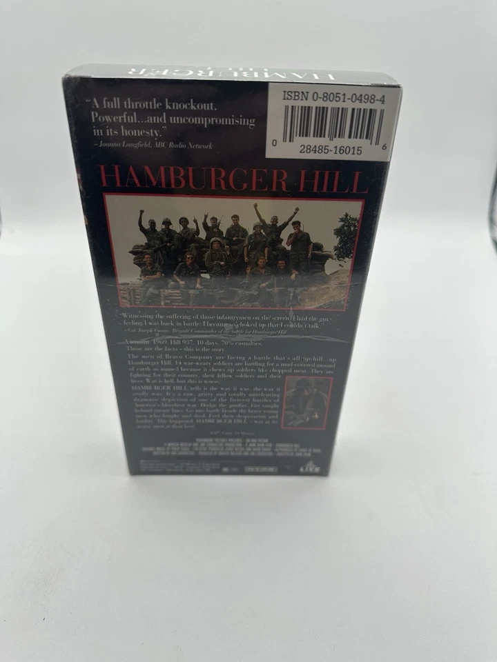 Factory Sealed VHS – Hamburger Hill (1987) – Vietnam War Drama - Image 2 of 2