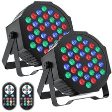 UKING 2x 108W 3in1 RGB 36 LED PAR Wash Stage Light DMX Disco Party Show Lighting