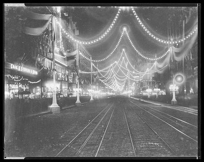 Night View Of The Dedication Of The World'S Columbian Exposition  - Old Photo