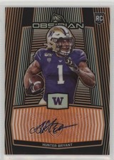 2020 Obsidian Draft Picks Electric Etch Orange 21/25 Hunter Bryant #60 Auto 1n2x