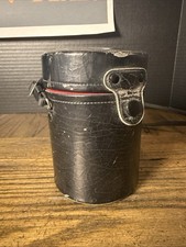 Genuine Canon Camera Lens Hard Case 5  LONG X 3  DIAMETER Vintage Strap Japan