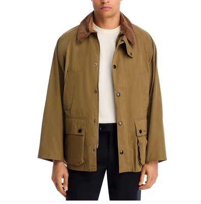 Dark Sand ~ Barbour Peached OS Bedale Casual Jacket MSRP$475