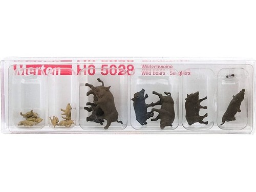 MERTEN 6 sangliers et 6 marcassins - HO 1/87 - MERTEN 5028 | Condition: Neuf