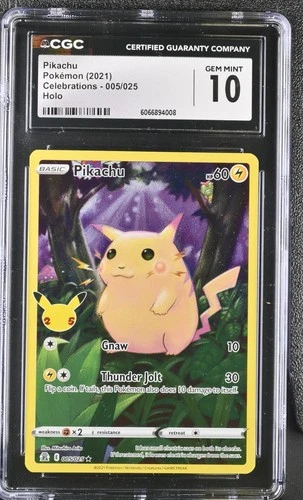 Pikachu 005/025 Celebrations Holo CGC 10