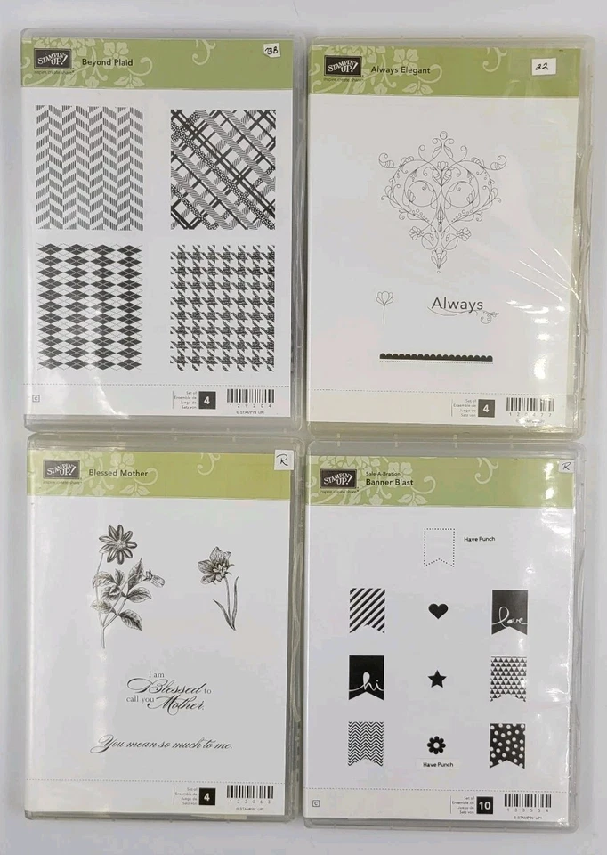 Stampin' Up! Резиновый штамп лот смешанные наборы цветок свечи бабочки клетку баннер - Изображение 4 из 4