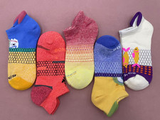 5 Pack Bombas Socks Women's Ankle Solid Size Medium 8-10.5 5 Colors