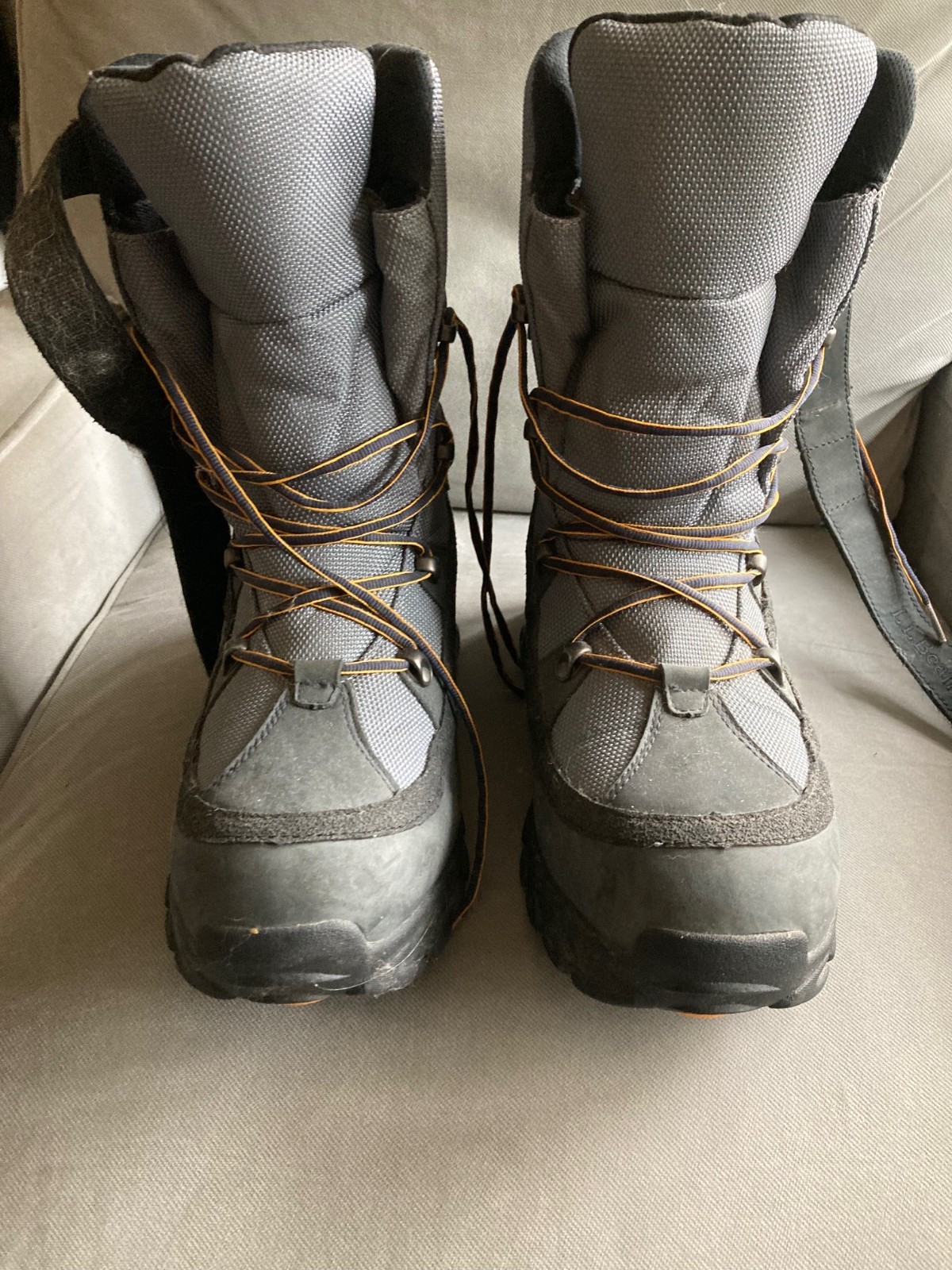 Botas de Invierno LL Bean Gris Primaloft/Dri-Lex, Talla 11 Apenas Usadas Mantente Caliente y Seco