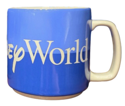 Disney Parks Walt Disney World Logo Mania Blue Coffee Mug New With Tag