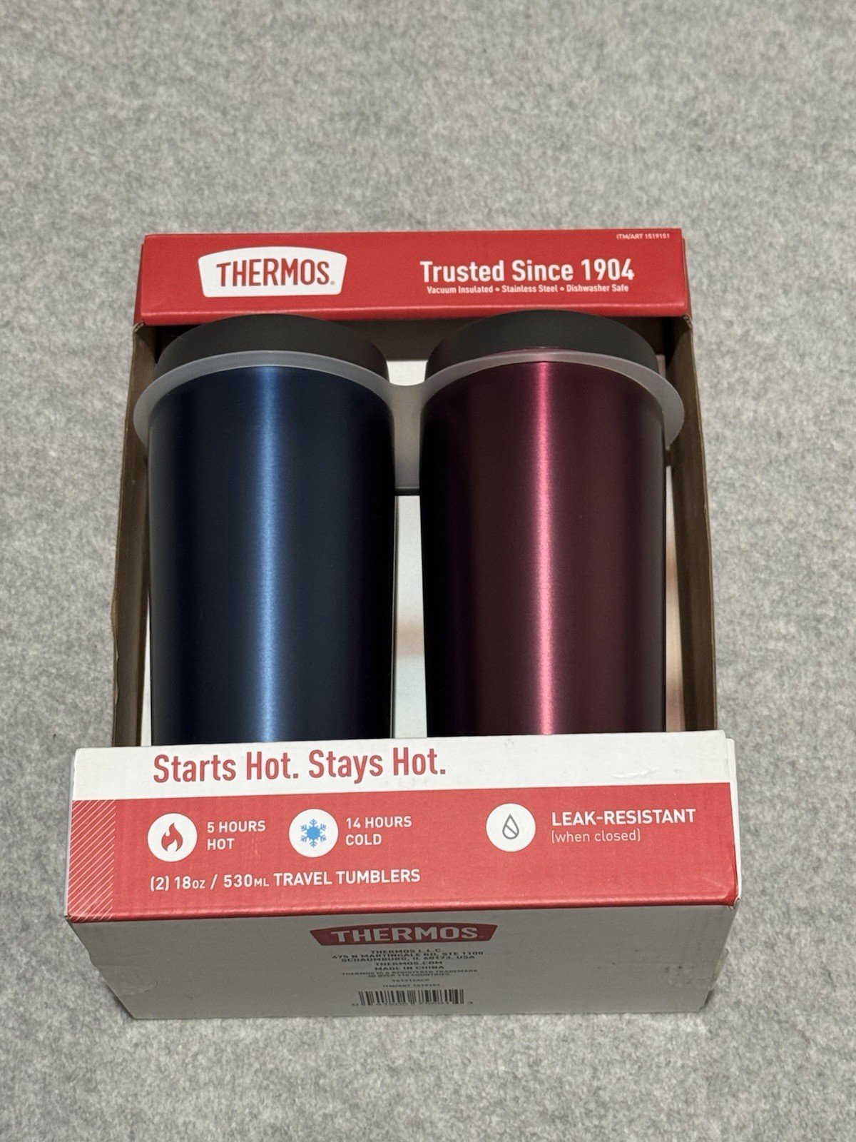 Stainless Steel 18oz Vacuum Insulated  2-pack Hot Or Cold Rare Color