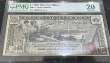 1896 $1 Educational Silvcer Certificate Note VF20 PMG