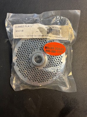 NEW #32 size hubbed meat grinder plate with 1/8'' (3mm) holes Hobart Biro NEW