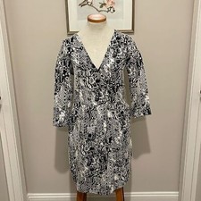 Anthropologie HD In Paris - Faux Wrap Cobra Jacquard Knit Dress - Size Medium
