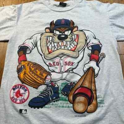 Vintage 90s MLB Boston Red Sox Baseball Looney Tunes Taz