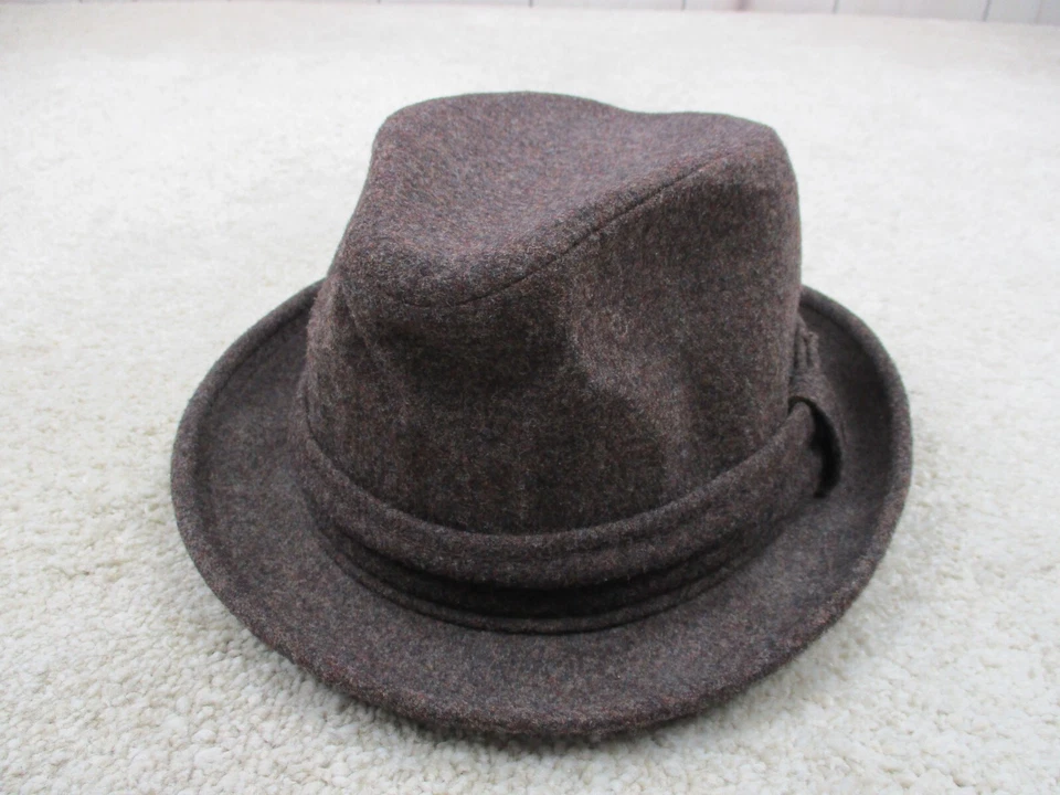 VINTAGE Pendleton Hat Cap Men 7 3/8 Brown Virgin Wool Fedora Derby - Image 2 of 4