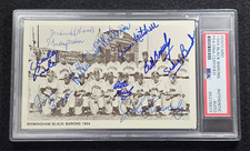 1954 BIRMINGHAM BLACK BARONS Signed Real Photo Postcard-(9)-ZAPP-KENNEDY-PSA