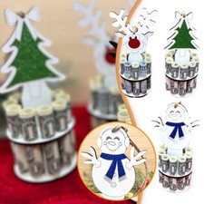 Christmas Money Holder for Cash Gifts Wooden Money Christmas Tree Ornaments