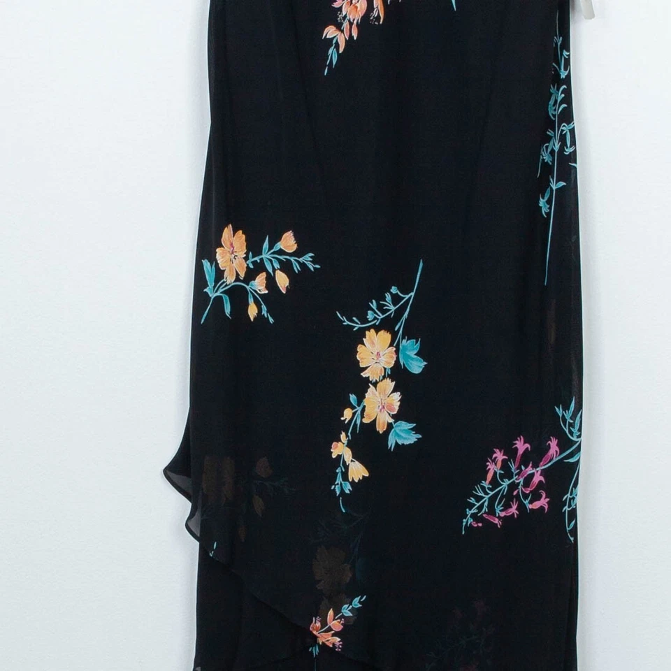 Vestido midi Evan Picone floral sin mangas con volantes talla 10 nuevo con etiquetas Foto 3 de 4