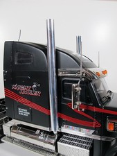 Pair 1/2" Aluminum Exhaust Straight Pipe 1/14 Tamiya RC Knight King Grand Hauler