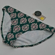 Boden Bikini Bottom Womens 10 Shady Glade Classic Floral Mid-Rise Green 10