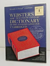 WEBSTER'S Section 1 "Assemble-it-Yourself" Dictionary 1964 Sealed Box