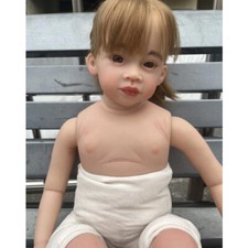 30inch Unassembled Reborn Baby Doll Kit Painted Doll Kit with Hand-Rooted Hair