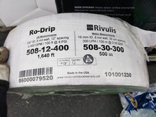 T-Tape 5/8" Drip Tape Irrigation Line 12" 0.40GPM 8MIL 1640FT Vegetable Rivulis